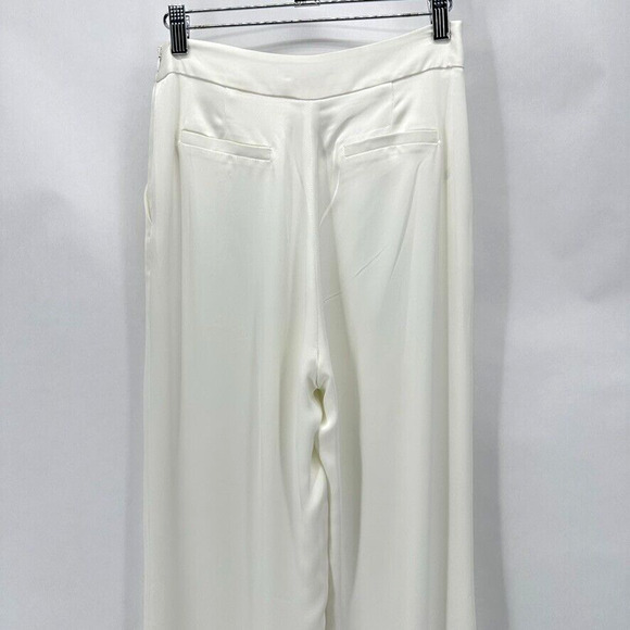 Ramy Brook Dress Pants Wide Leg Pants Size 2 White‎ Lined Coastal Preppy City - Picture 4 of 12